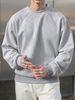 Loom Spring Autumn Short Sleeve European And American Men's Crew Neck Sweatshirt Fleece Lined Thickened 250g Loose Fit Plus_viptrois.com