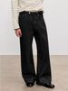 Waxed Okayama Denim A-Line Pants – 14.8oz Coated Straight-Leg Jeans (Vintage Wash, Relaxed Fit, Unisex Streetwear)"_viptrois.com
