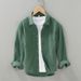 Men's Clothing Casual High Quality Crumpled Double Layer Gauze Long Sleeved Shirt Men's Cotton Gauze Soft Comfortable And Breathable Square Neck Shirt_viptrois.com