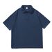 Unisex Clothing Breathable Casual 290g Heavyweight Leading Trendy Polo Shirt Men's Loose Solid Color Split Drop Shoulder Lapel Polo Shirt Couple_viptrois.com