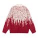 Loose Lazy New Chinese Style Button Gradient Color Knitted Design Stand Collar Sweater Unisex Top_viptrois.com