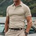 Men's Clothing Summer New Style Lapel Sports Men's Twill Polo Shirt Fashion Casual Men's Solid Color Short Sleeved T Shirt_viptrois.com
