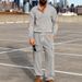 Men's Clothing Autumn/Winter New Arrival American Outdoor Loose Workwear Commuter Corduroy Henry Button Sweatshirt Set_viptrois.com