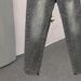 Men's Slim Straight Gray Jeans | Classic Fit With Signature Leather Patch | Comfort Stretch Denim For Everyday Wear_viptrois.com