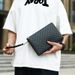 Fashionable Letter Print Business Men's Bag Trend Texture Lightweight Handbag Large Capacity Commuter Handbag_viptrois.com