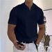 Men's Fitness Sports V Neck T Shirt Men's Elastic Short Sleeved T Men's Slim Fit_viptrois.com