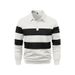 Nordmann 2025 Independent Station Autumn Men's Hot Sale New Long Sleeve Striped Turn-Down Collar Casual T-Shirt Polo Shirt_viptrois.com