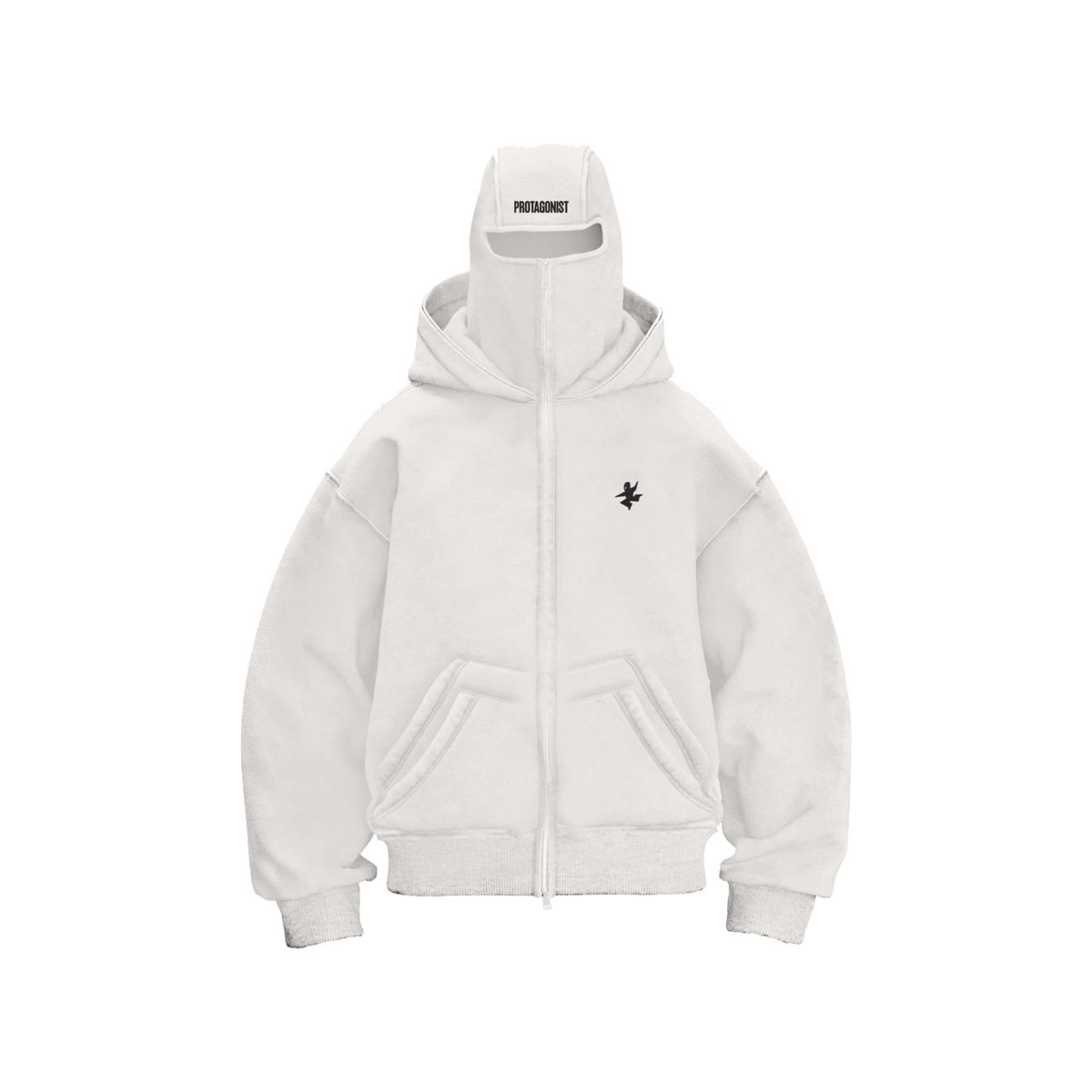 Men's Clothing Autumn And Winter New Letter Embroidered Double Hooded Hoodie Ninja Mask Unisex Fashion Brand Sweater_viptrois.com