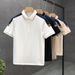 Men's Clothing High Quality Color Matching Lapel Polo Shirt Men's Trendy Brand All Match New Youth Short Sleeved Slim T Shirt_viptrois.com