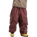 Unisex Waterproof Snow Pants With Multiple Pockets - Windproof & Breathable Corduroy Ski Trousers For Men & Women_viptrois.com