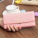 Women's Wallet Card Cases Buckle Cute Female Student Wallet Bow Long Rivet Wallet_viptrois.com