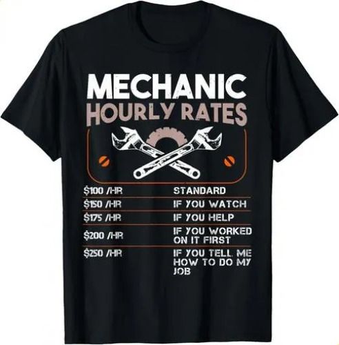 T-shirtcar Mechanic Hourly 2026 Rate Auto Repairman Funny Labor R_viptrois.com