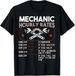 T-shirtcar Mechanic Hourly 2026 Rate Auto Repairman Funny Labor R_viptrois.com
