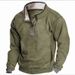 2025 Long Sleeved Casual With Standing Collar, Front Zipper Velvet Sweatshirt For Spring And Autumn, Men's Top_viptrois.com