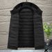 Men's Heavyweight Fleece-Lined Hooded Jacket With Knit Sleeves - Plus Size Winter Coat For Big & Tall (4xl-10xl, Black & Army Green)_viptrois.com