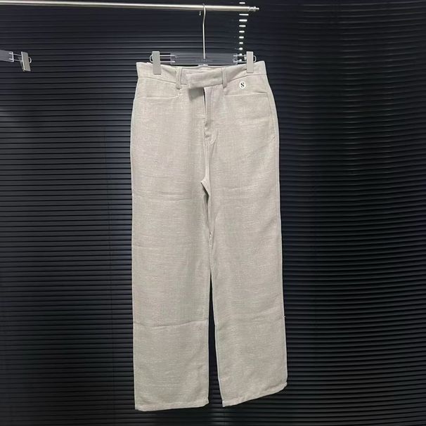 Men's Clothing Independent K8.0baseball Linen Wide Leg Pants Kenijima Same Style Classic Old Money Style Japanese Upstart_viptrois.com