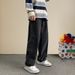 2024 Spring Streetwear Baggy Jeans Men Korean Fashion Loose Straight Wide Leg Hip-hop Pants Male Brand Clothing Black Light Blue_viptrois.com