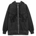 2021 New Hoodie Sweatshirt Loose Street Style Sports Zipper Cardigan Y2K Jacket Women_viptrois.com