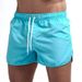 Men's clothing Fashion beach shorts Polyester quick drying multi-color sports quarter pants_viptrois.com