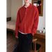 Loom Russian Ozon Autumn Winter Thickened Sweater Jacket For Men Solid Color Loose Fit Handsome Lazy Style Knitted Cardigan_viptrois.com