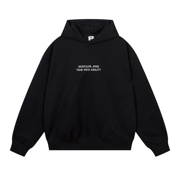 Vibe Trendy American Style Hooded Loose Sweatshirt Men's High Street Autumn Winter Simple Embroidered Letter Versatile_viptrois.com