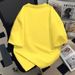 American 100% Pure Cotton T-shirt Summer Men's And Women's Short Niche Yellow Ins Letter Printed Half Sleeved Top_viptrois.com