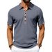 Men's Navajo Color Block Polo Shirt – Breathable Cotton Blend, Trendy Collared Short Sleeve Casual Top_viptrois.com