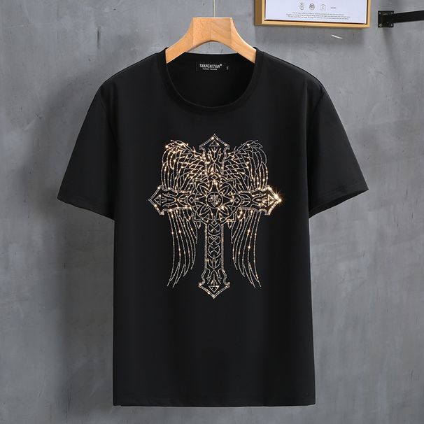 Men's Clothing Plus Size Short Sleeved T Shirt Men Plus Fat Fat Guy Half Sleeve Summer Trend Leisure 300 Pounds Large Size Men's Clothing_viptrois.com