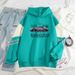 American Style Color Block Sweatshirt For Men, Loose Fit Berry Sports Car Print Pullover, Cool Outerwear Top_viptrois.com