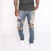 Men's Clothing high-quality men's worn-out stretch jeans skinny jeans men's jeans_viptrois.com