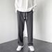 High Street Style Men's Floor Length Trousers Straight Leg Drape Casual Long Leg Loose Fitting Autumn Spring Sports Trousers_viptrois.com