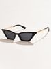 New small frame cat eye metal sunglasses women's fashion street shooting sunglasses retro sunglasses Glasses_viptrois.com