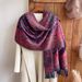 Women's Scarves Cashmere New Ethnic Style Shawl Thickened Warm Tassel Scarf Flower Elegant Scarf_viptrois.com