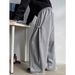 Men's High-Waisted Fleece Jogger Pants – Oversized Streetwear Sweatpants With Drawstring & Drop Hem (M-3XL)_viptrois.com