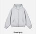 Double Zip Hooded Cardigan Jacket Fleece 350G Sweater Jacket_viptrois.com
