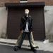 Men's Clothing Heavy Retro Metal Button PU Leather Jacket Short Zipper Pocket Trendy Brand Jacket Top_viptrois.com