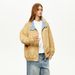 Unisex Vintage Baseball Jacket – Suede & Plaid Patchwork Lapel (S-2XL, 3 Colors) – Retro Loose Fit Coat For Autumn_viptrois.com