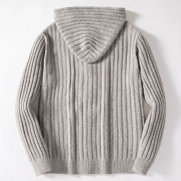 Loom Autumn Winter Clothing European And American Men's Casual Knitted Jacket Long Sleeve Hooded Sweater SY0137_viptrois.com