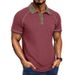 Men's Clothing Spring European And American Men's Short Sleeve Lapel Henry T Shirt Men's Polo Bottoming Shirt_viptrois.com