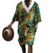 Men's Summer Versatile V-Neck Seven-Sleeve Shorts Premium Sense Breathable Casual 2024 New Product Set_viptrois.com