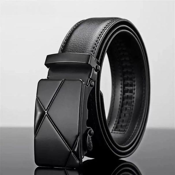 Fashion Business Men Belt Genuine Luxury Brand Metal Buckle Belt High Quality PU Leather Soft Belt With Cargo Pants Jeans_viptrois.com