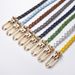 Fashion Women's Knotted Decorative Woven Belt, Candy-colored Small Belt, Simple Personalized Clip Buckle Belt Wholesale_viptrois.com