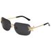 BUTTERFLY SQUARE - Frameless Cut-Edge Sunglasses (Retro-Inspired Shades, Diamond Accents, Hot Seller)_viptrois.com