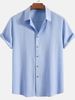 Men's Clothing Summer New Short Sleeved Solid Color Men's Shirt Tops_viptrois.com