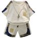 Boys' Street Blasting Summer Clothes Children's Short Sleeved Suits New Baby Summer T Shirt Shorts Two Piece Suits_viptrois.com