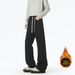 Men's American Style Heavyweight Curved Blade Sweatpants Fleece Lined Loose Wide Leg Sporty Casual Pants for Autumn Winter_viptrois.com