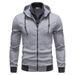 Men's Clothing Men's Slim Fit Zip-Up Hoodie - Contrast Trim Sportswear Jacket (Black/Grey/Maroon, M-XXXXL)_viptrois.com
