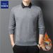 Romon Autumn Winter Two-Piece Shirt Collar Fleece Lined Thickened Top Inner Wear Trendy Knitted Sweater Men's_viptrois.com