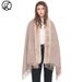 Women's Shawls Winter Fur Collar Scarf Shawl Dual Purpose Women Imitation Cashmere Shawl Thick Dress Shawl_viptrois.com