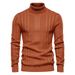 Sweater Men's Turtleneck Casual Knitted Warm Bottom Shirt Men's Pullover Large Size_viptrois.com